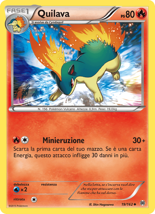 Quilava, card 19 from Turbo Blitz
