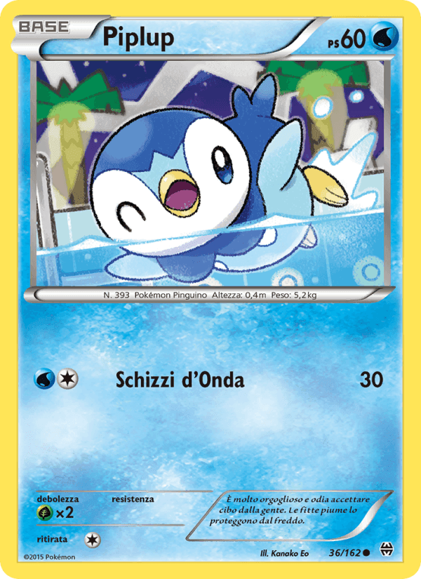 Piplup, carta 36 di Turbo Blitz
