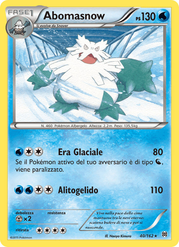 Abomasnow, carta 40 de Turbo Blitz