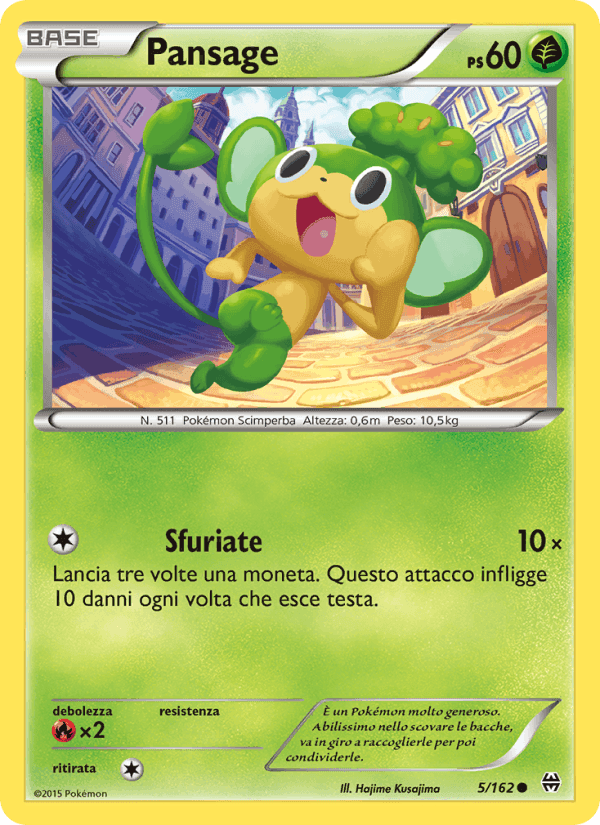 Pansage, carta 5 di Turbo Blitz