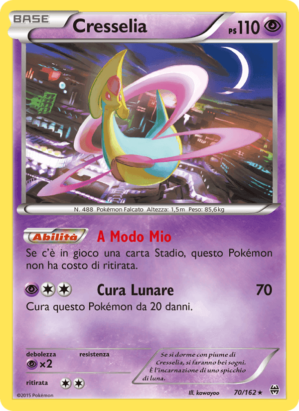 Cresselia, carta 70 di Turbo Blitz