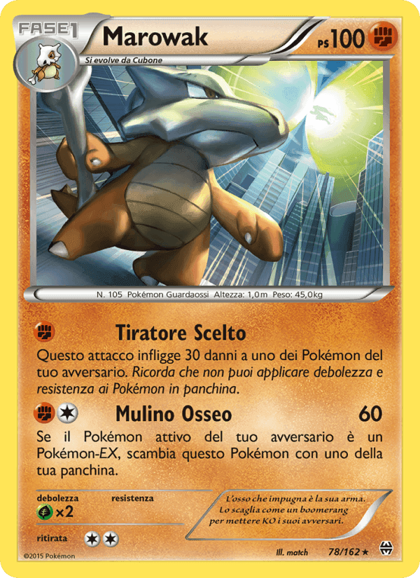 Marowak, carta 78 di Turbo Blitz