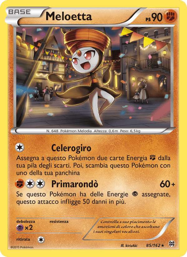 Meloetta, carta 85 di Turbo Blitz