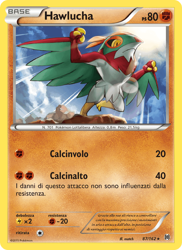 Hawlucha, carta 87 di Turbo Blitz