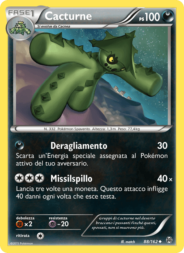 Cacturne, carta 88 di Turbo Blitz
