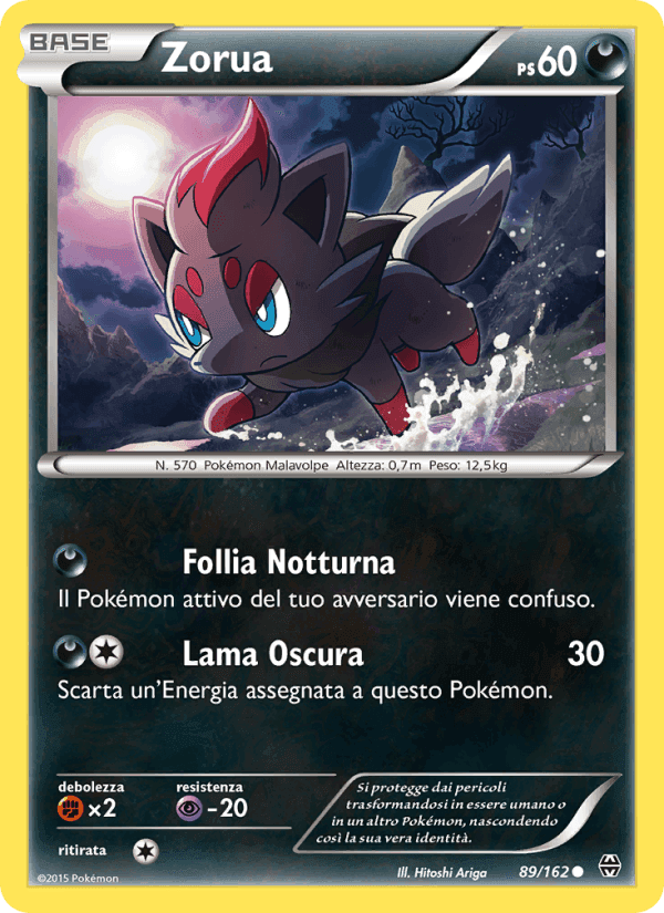 Zorua, carta 89 di Turbo Blitz