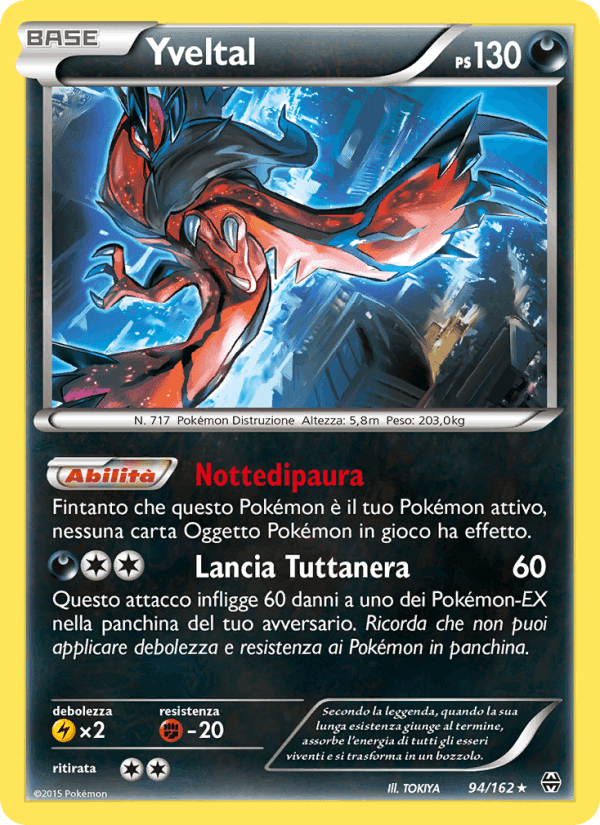 Yveltal, carta 94 di Turbo Blitz