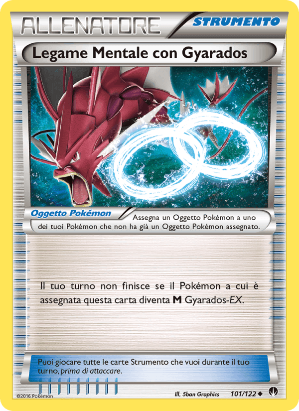 Legame Mentale con Gyarados, carta 101 di Turbo Crash