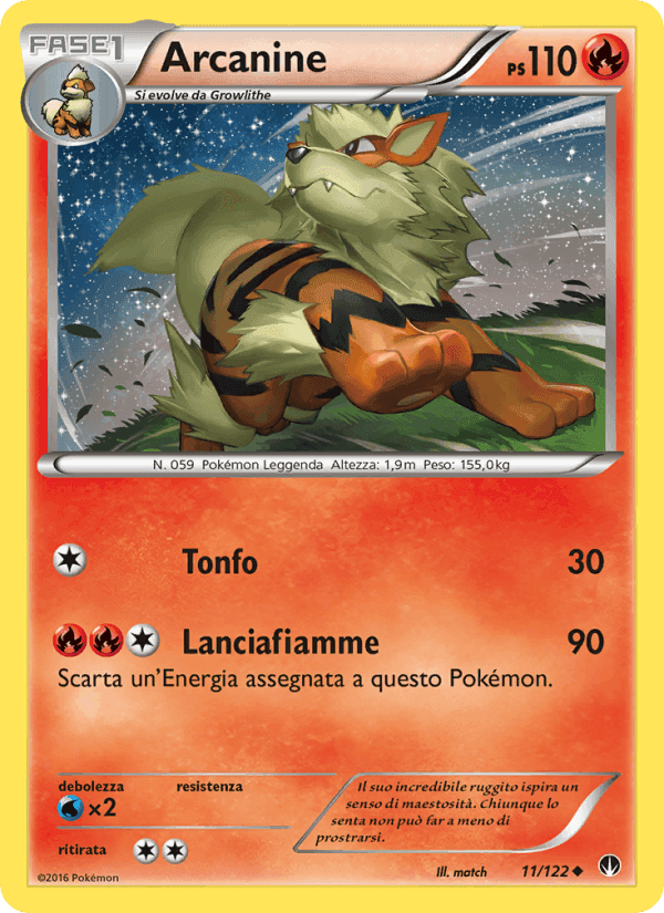 Arcanine, carta 11 de Turbo Crash