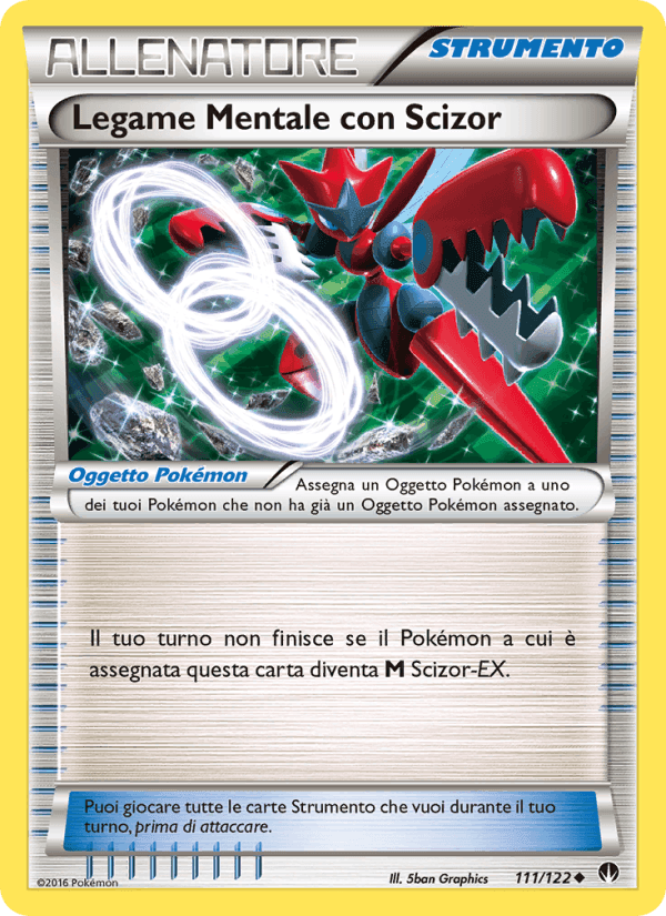 Legame Mentale con Scizor, carta 111 di Turbo Crash