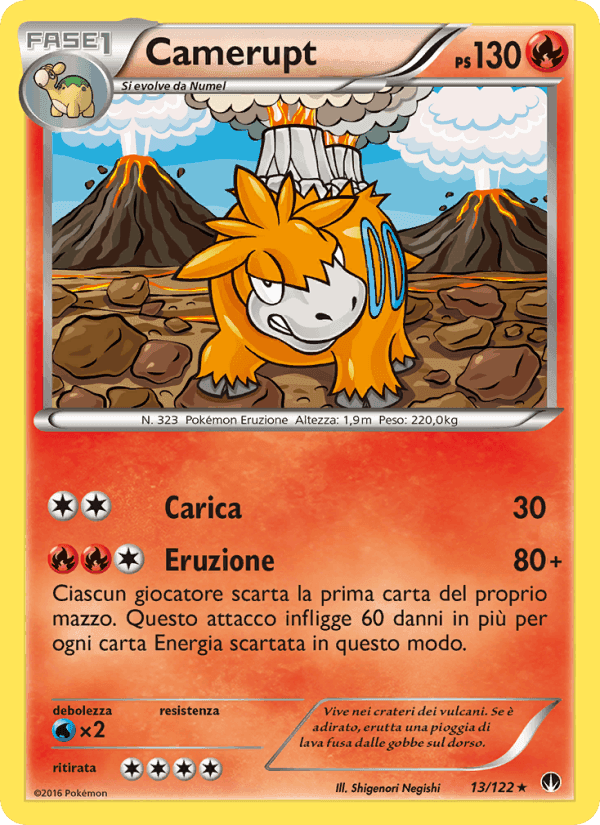 Camerupt, carta 13 di Turbo Crash