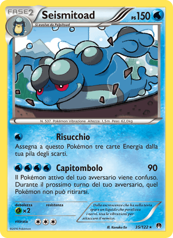 Seismitoad, card 35 from Turbo Crash