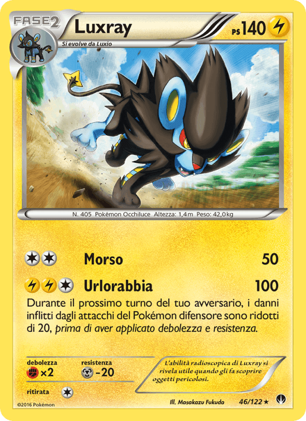 Luxray, card 46 from Turbo Crash