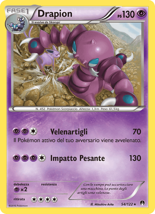Drapion, carta 54 di Turbo Crash