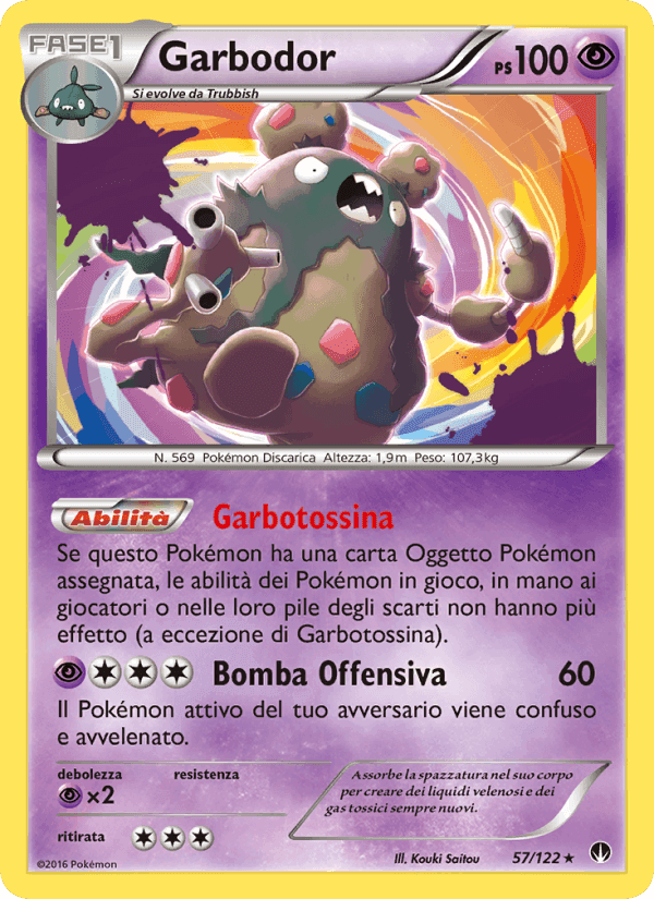 Garbodor, carta 57 di Turbo Crash