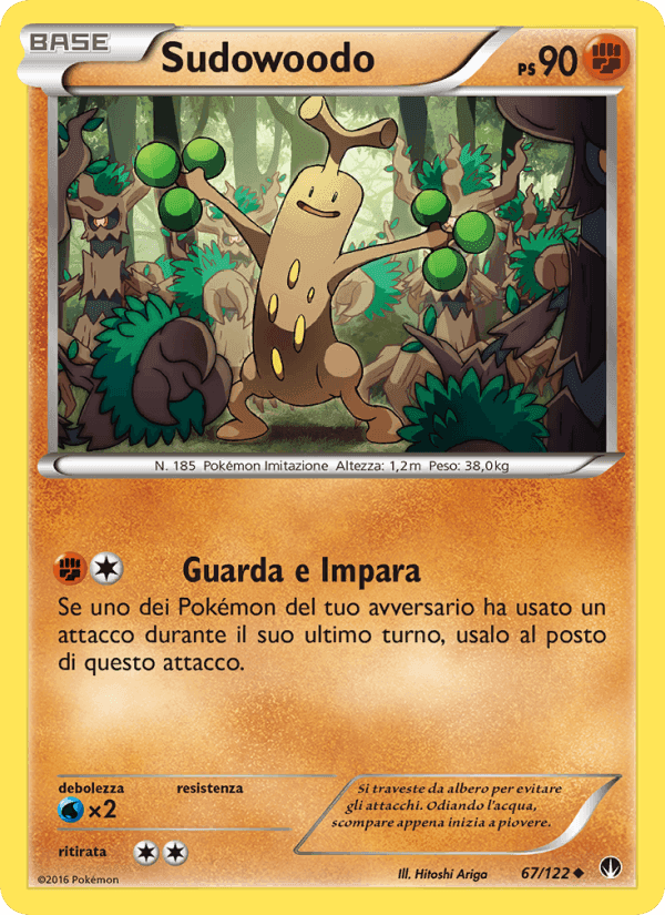 Sudowoodo, carta 67 di Turbo Crash