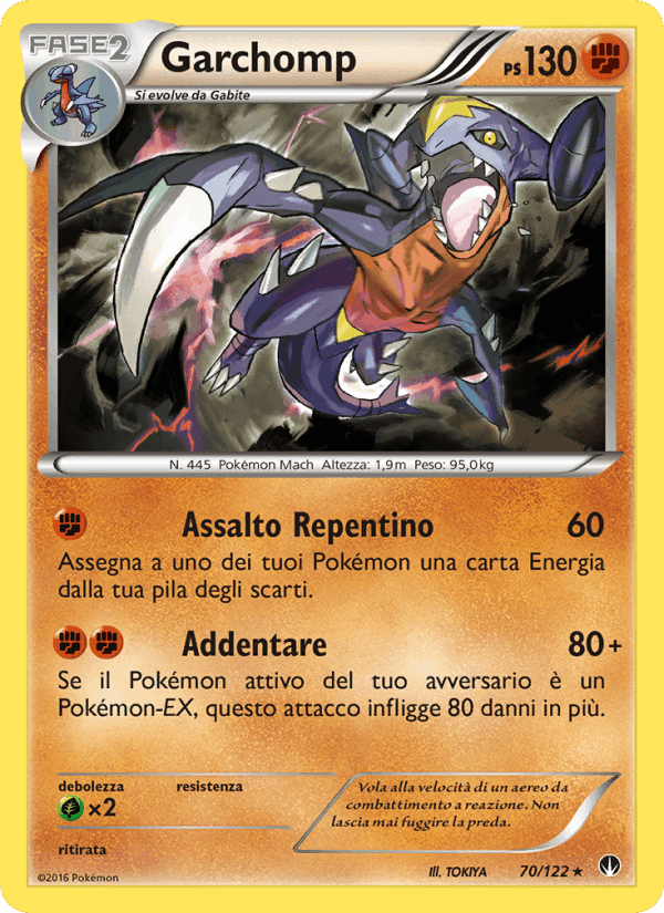 Garchomp, carta 70 di Turbo Crash