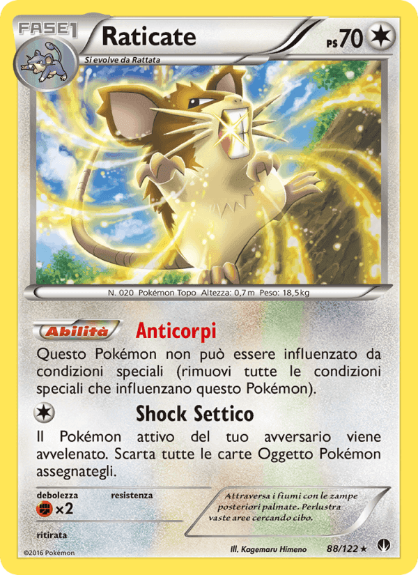 Raticate, card 88 from Turbo Crash