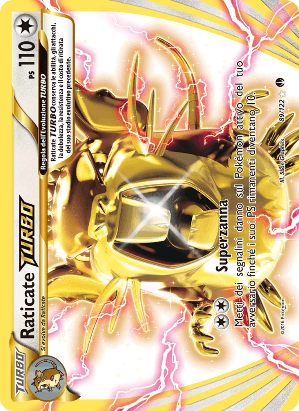 Raticate TURBO, carta 89 di Turbo Crash