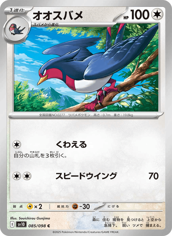 オオスバメ, card 085 from ロケット団の栄光