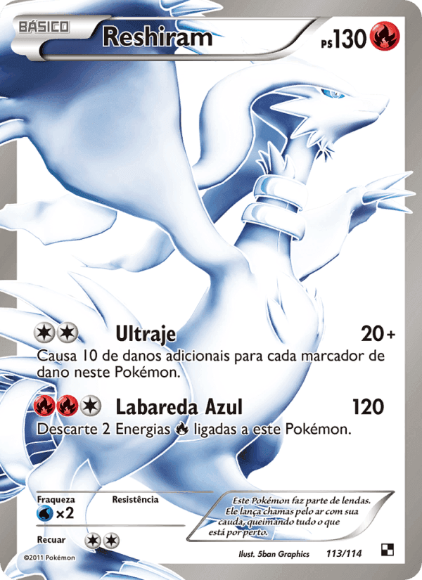Reshiram, carta 113 de Black & White