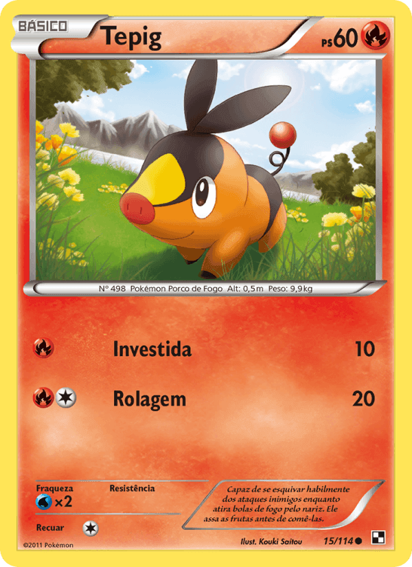 Tepig, carta 15 de Black & White
