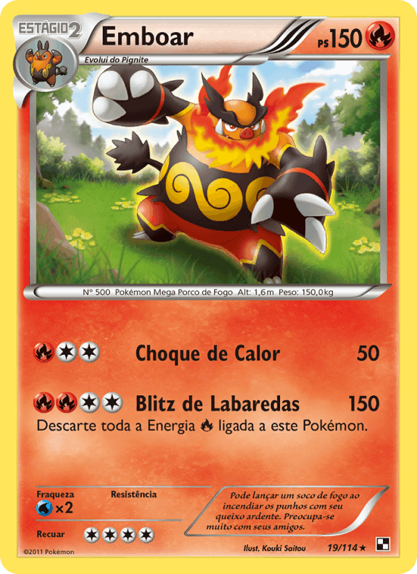 Emboar, carta 19 di Black & White