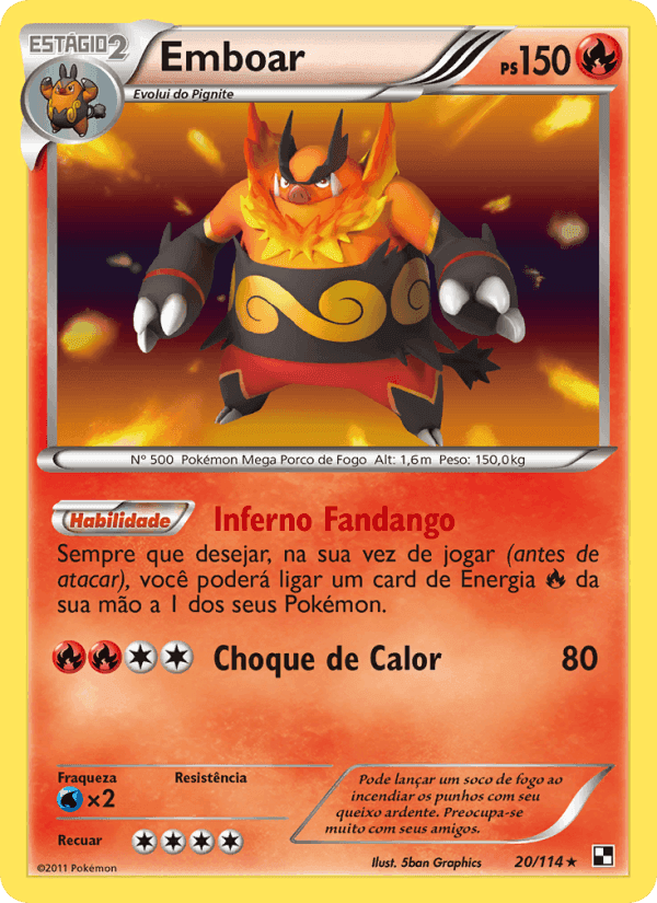 Emboar, carta 20 de Black & White