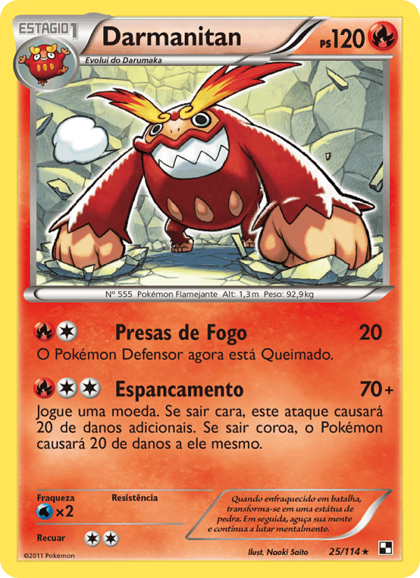 Darmanitan, carta 25 de Black & White