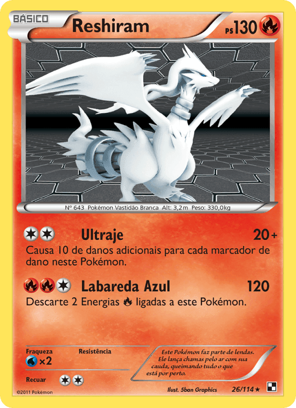 Reshiram, carta 26 di Black & White