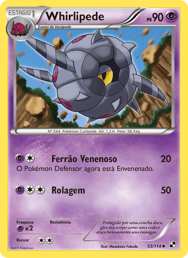 Whirlipede, carta 53 di Black & White