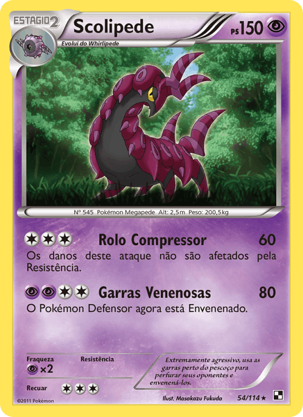 Scolipede, carta 54 de Black & White