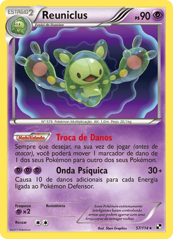 Reuniclus, carta 57 di Black & White