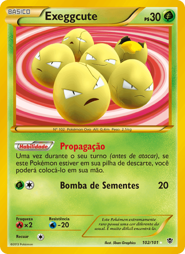 Exeggcute, carta 102 de Explosão de Plasma