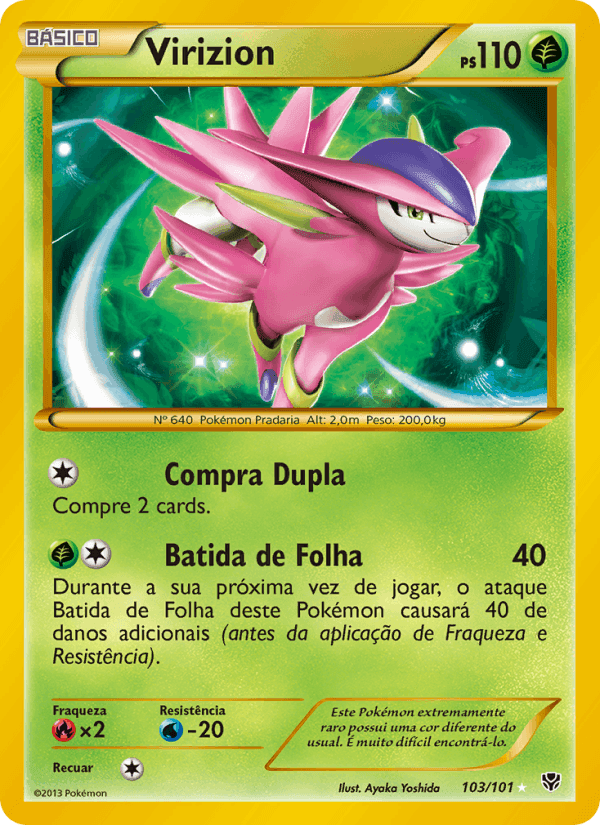 Virizion, carta 103 de Explosão de Plasma