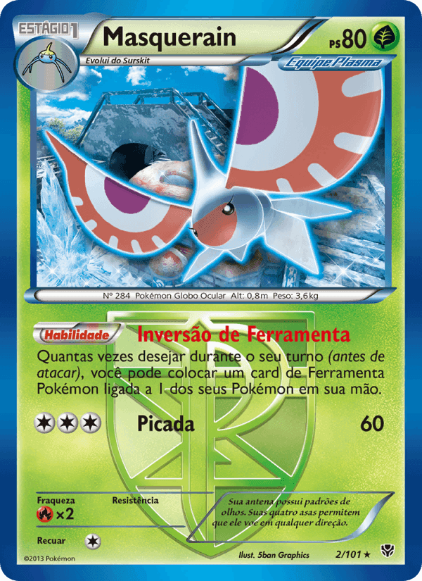 Masquerain, carta 2 de Explosão de Plasma