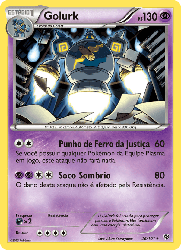 Golurk, carte 46 de Explosão de Plasma