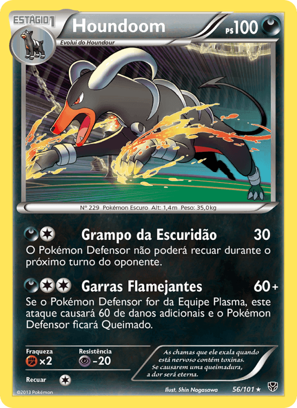 Houndoom, carta 56 de Explosão de Plasma