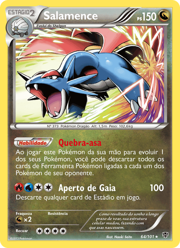 Salamence, card 64 from Explosão de Plasma