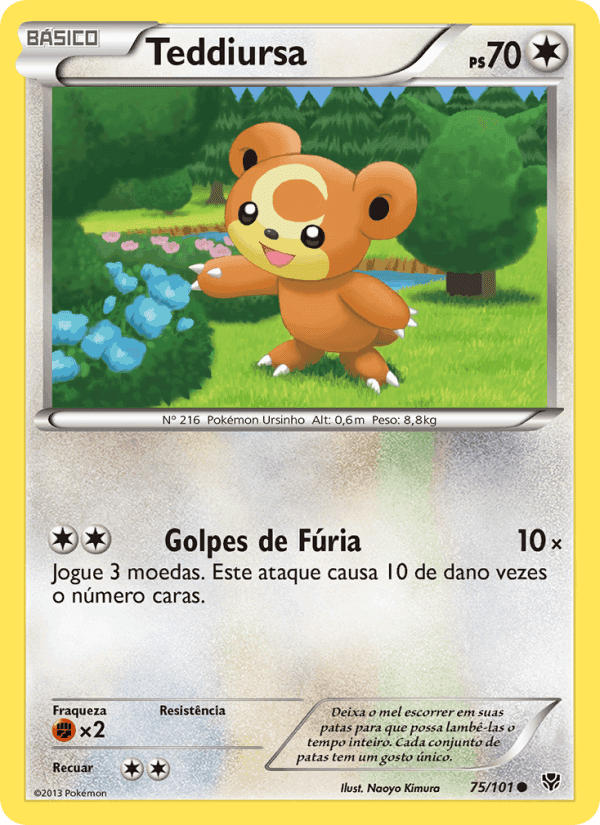 Teddiursa, carta 75 de Explosão de Plasma