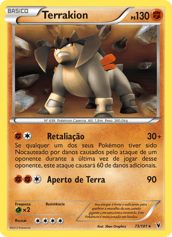 Terrakion, card 73 from Vitórias Nobres