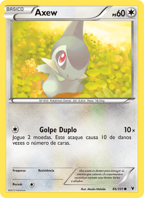 Axew, card 86 from Vitórias Nobres