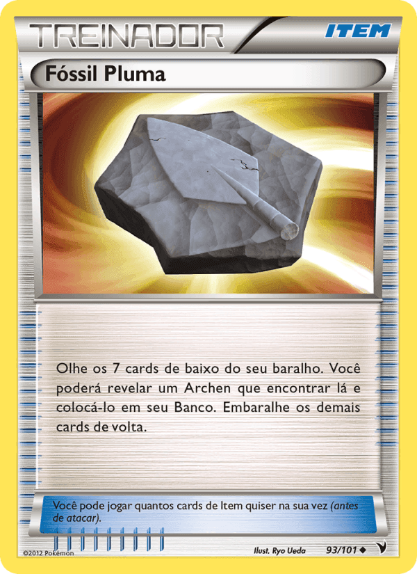 Fóssil Pluma, card 93 from Vitórias Nobres