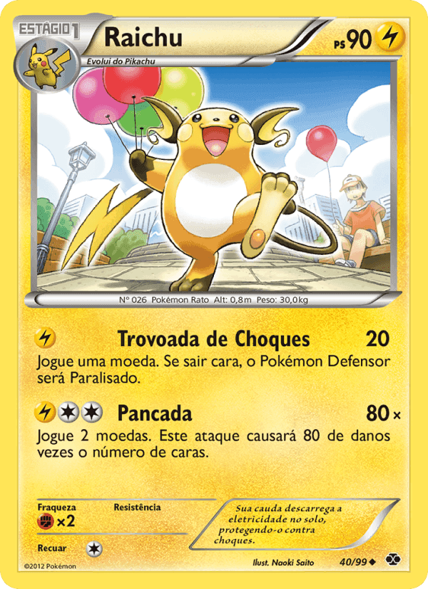 Raichu, carta 40 de Próximos Destinos