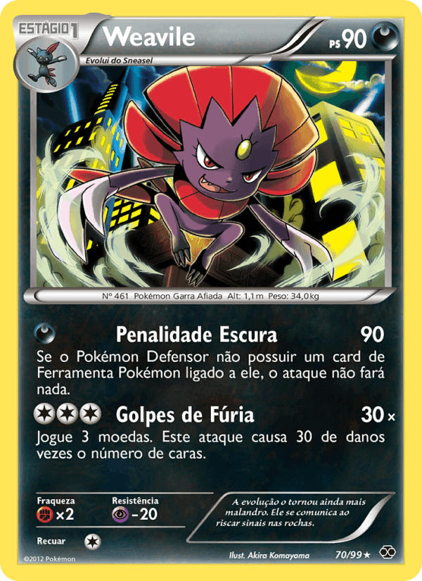 Weavile, carta 70 de Próximos Destinos