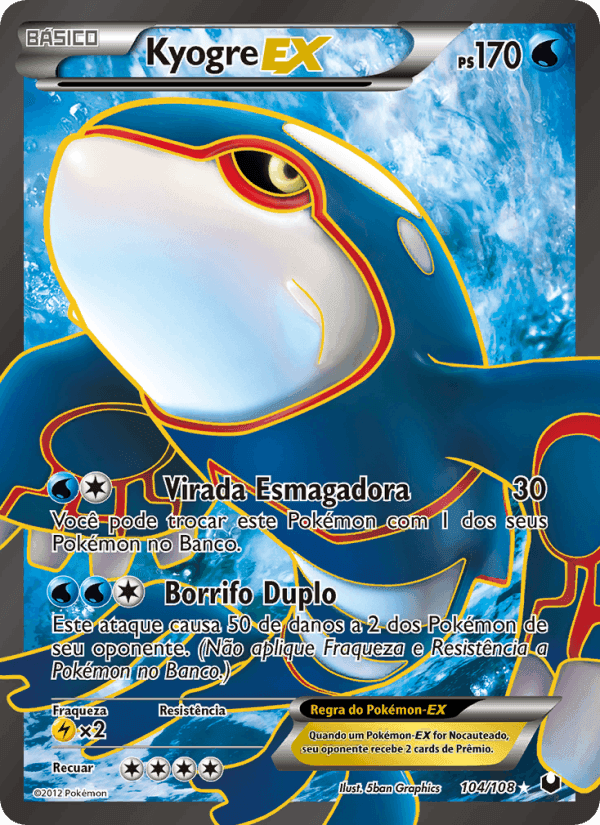 Kyogre-EX, carta 104 di Exploradores da Escuridão