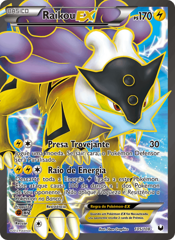 Raikou-EX, carte 105 de Exploradores da Escuridão