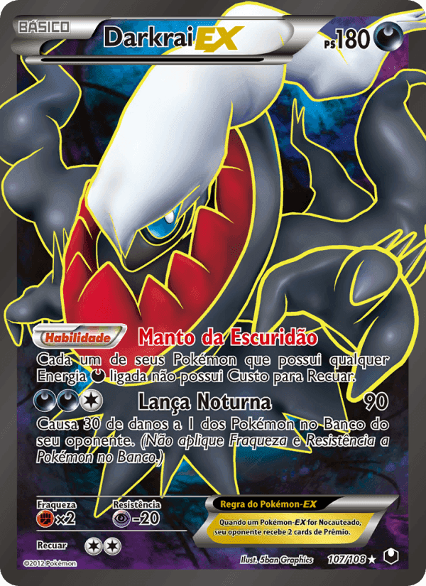 Darkrai-EX, carta 107 di Exploradores da Escuridão
