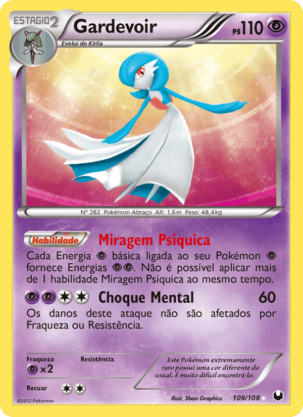 Gardevoir, carta 109 de Exploradores da Escuridão