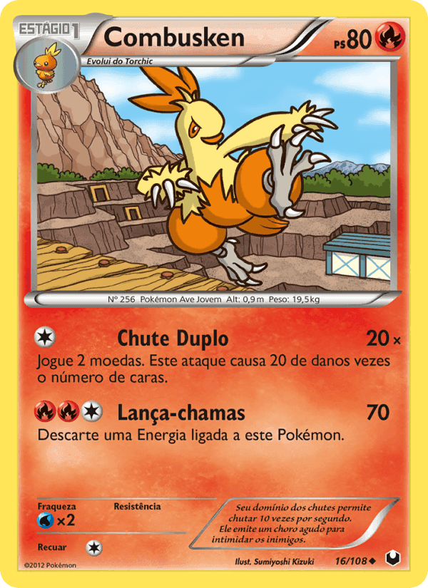 Combusken, carte 16 de Exploradores da Escuridão